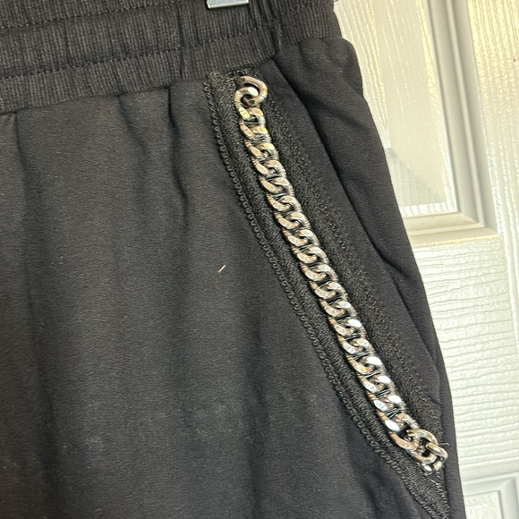 Vocal women’s black chain detail drawstring pants size medium - Picture 4 of 10